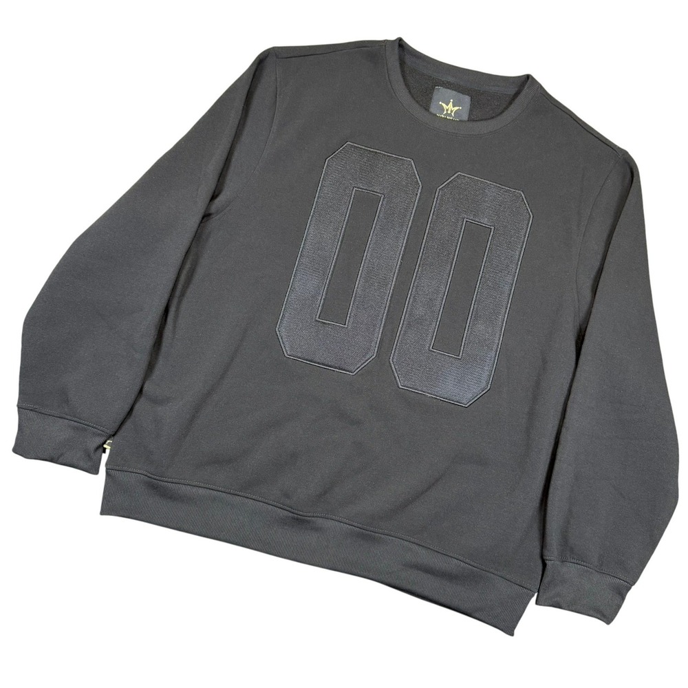 Maxi Milian 00 Graphic Sweatshirt Mens 5XL Black Embroidered Pullover Streetwear
